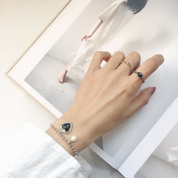 Armband Silver S925 Agat Modesmycken Ac7624 3mm
