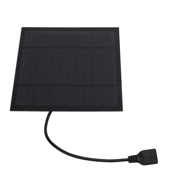 5W Mini Solcellepanel USB Vifte Strømbank for Hjemmekontor Utendørs