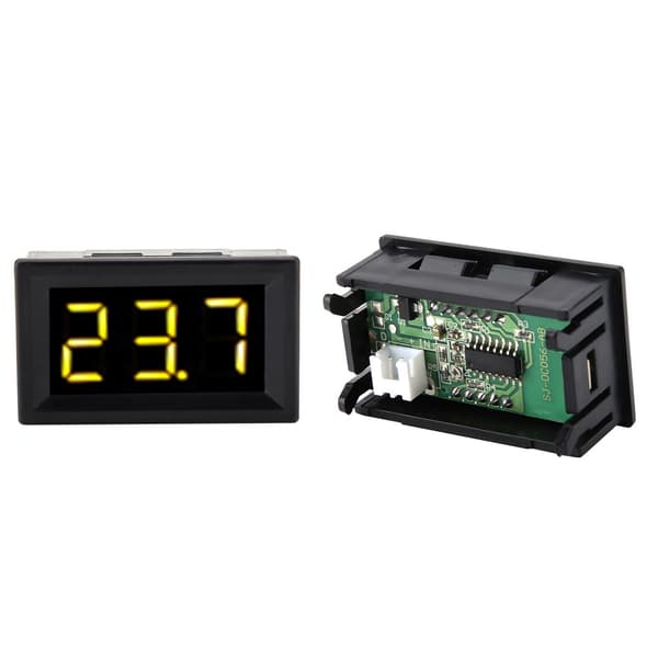 LED digital voltmeter 0,56\" DC 2,5-30V spenningsmåler (gul)