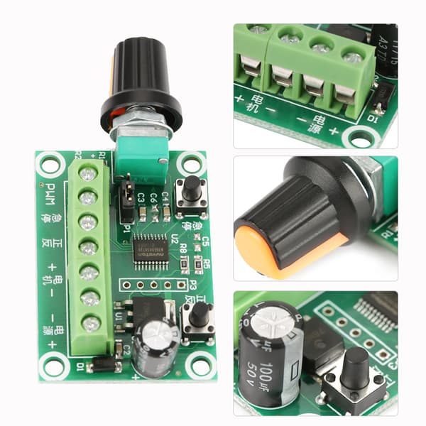 DC Borstlös Motor Hastighetsregulator PWM Regulator Switch 6V till 30V