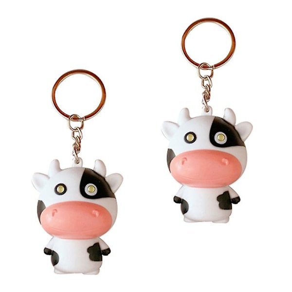 2st Cartoon Cow Nyckelring DIY-hänge Cartoon Cow Modeling Keyring Pendant Key Diy-hänge