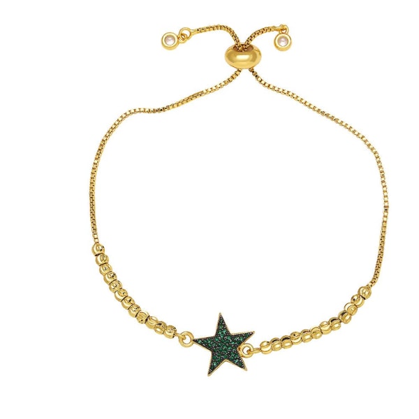 Armbånd Vintage Zircon Star Fashion smykker Ac9397 Green