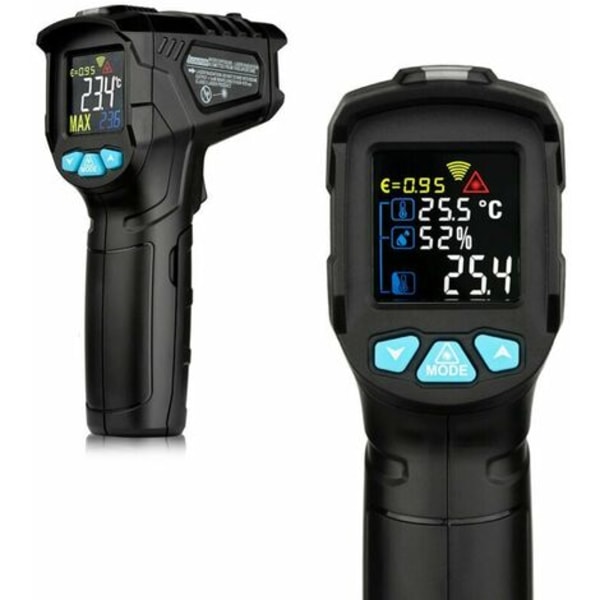 Industriell digital infraröd termometer Handhållen infraröd LCD-temperaturmätare Beröringsfri IR-pyrometer Hygrometer Indu