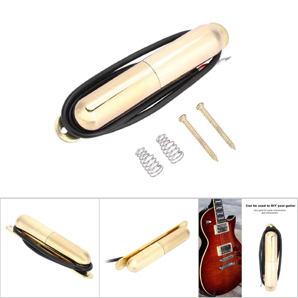 Alnico V Guld Single Coil Elgitarr Pickup Läppstiftrör