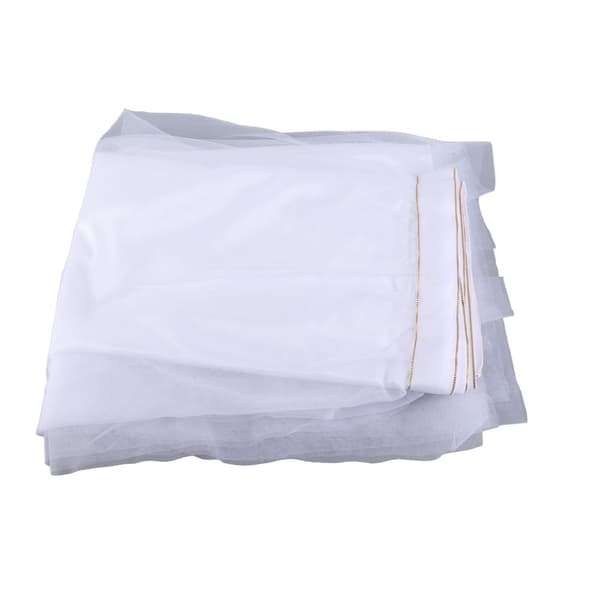 Bordsduk Mjuk Fluffig Stretchig Tyll Bröllopsbordslöpare Bordskjol Bröllopsbordsdekorationer Vit 183x75cm (6x2,5ft)