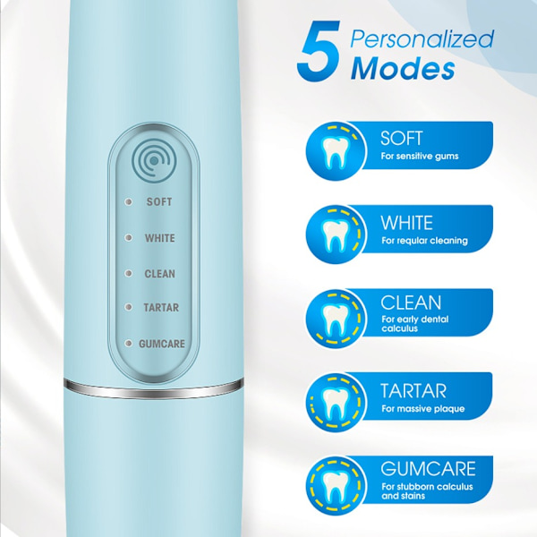 Elektrisk tandrengöring för hushåll (blå)