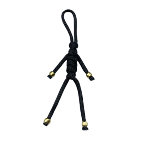 Sailor Cord avaimenperäriipus käsintehty neule Ihmisen muotoinen köysi riippuva koriste pussin leikkaustyökaluun Black