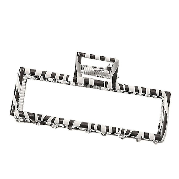 Ruudullinen hiusklipsi Liukumaton Zebra Hollow Out Hair Claw Geometry Leoy Barrette A5