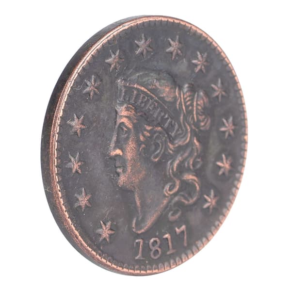 Vintage USA 1817 1 Cent Messing Minnemyntsamling