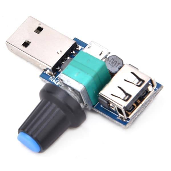 USB fläkthastighetsregulator justerbar 2-hastighetsregulator för kontors- och hemmabruk