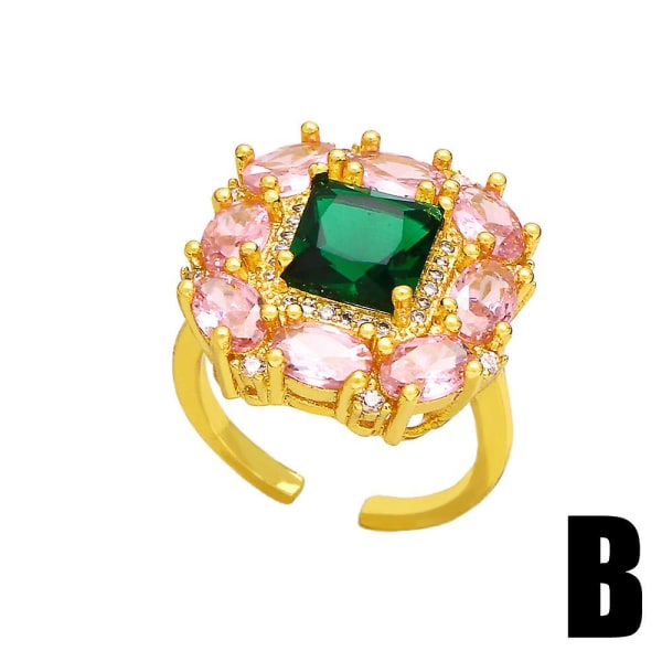 Ring Vintage Zircon Butterfly Modesmycken Ac8990 B
