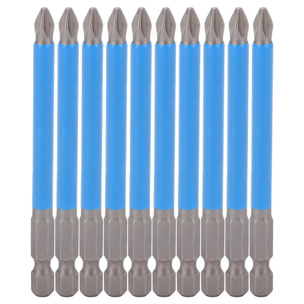 10-pack PH2 Magnetiska Krysskruvmejselbitar 90mm Elektriska Borrtillbehör