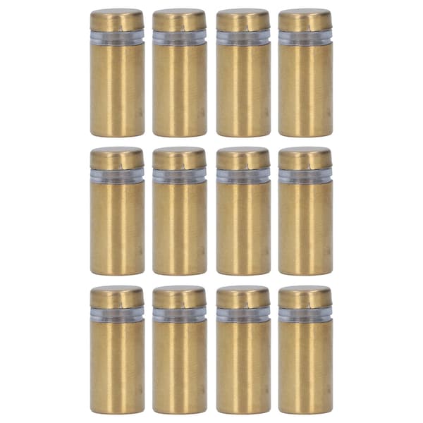 12 Rostfria Stål Väggmonterade Akrylskylt Hårdvaruskruvar 12x25mm