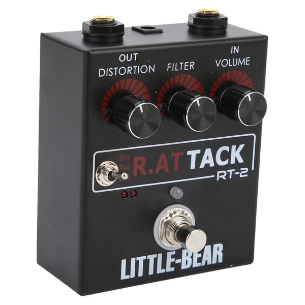 LM308N Guitar Distortion Effector Elektrisk 3-niveau RAT Tone Single Effect Tilbehør