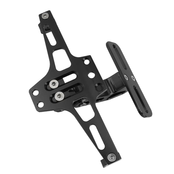 Universal Motorcykel Nummerpladeholder CNC Aluminium Legering Justerbar Sort