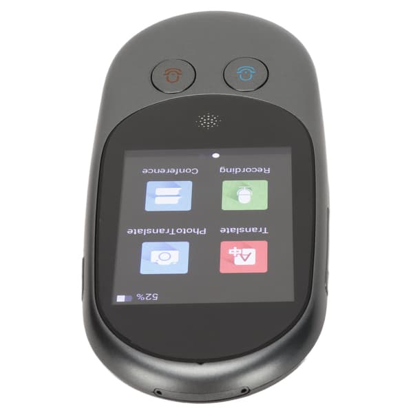 Bærbar Intelligent Stemmeoversætter 2,4 Tommer Touchscreen Real Time Tovejs Oversættelse Grå