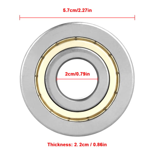 LV204 57 V Groove Forseglede Kuglelejer Stål Guide Rulle Tilbehør