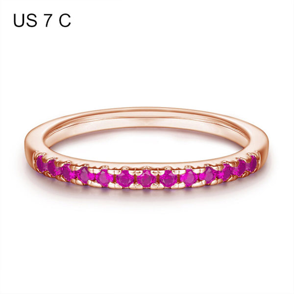 Damring Snygg modern stil Silver visuell effekt Elegant flickring smycketillbehör Rose Gold US 7 C