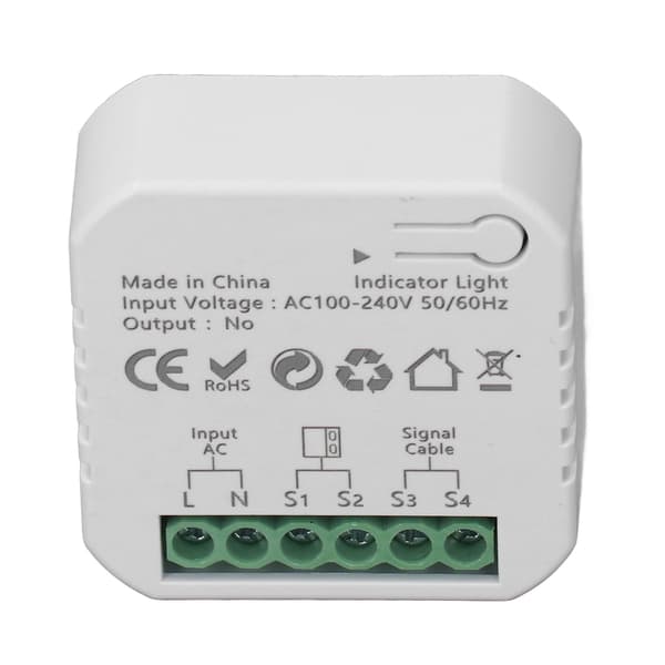 Smart Zigbee Garasjeportkontroller Stemmefjernkontroll Rullegitter Åpner 100-240V EU-plugg