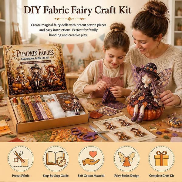Fairy Patchworks Diy Collection Sjov Blomster-Fe Patchworks Syhåndværkssæt B