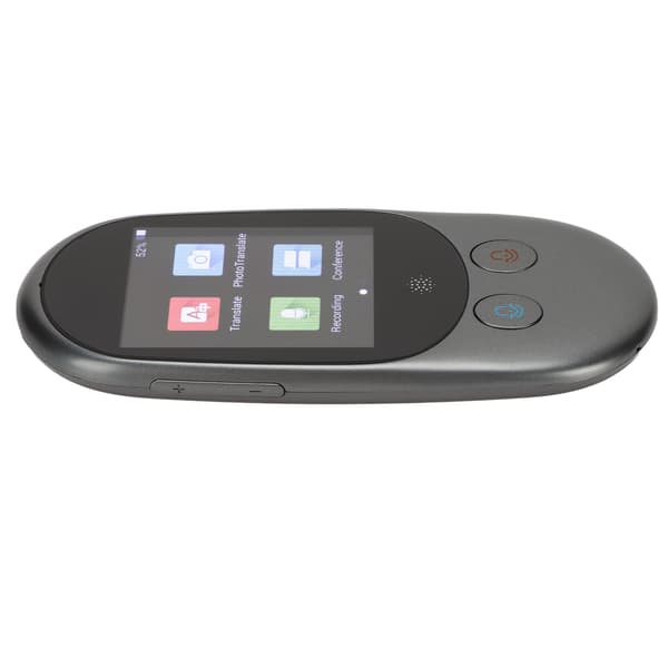 Bærbar Intelligent Stemmeoversætter 2,4 Tommer Touchscreen Real Time Tovejs Oversættelse Grå
