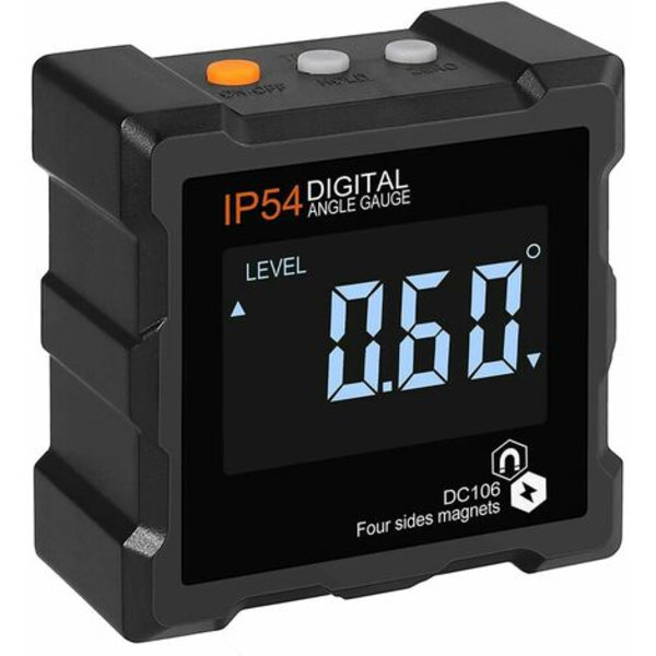 360° LCD Digital Inclinometer Magnetisk Digital Inclinometer Elektronisk Inclinometer, Auto Power Off, med Magnetic Backl