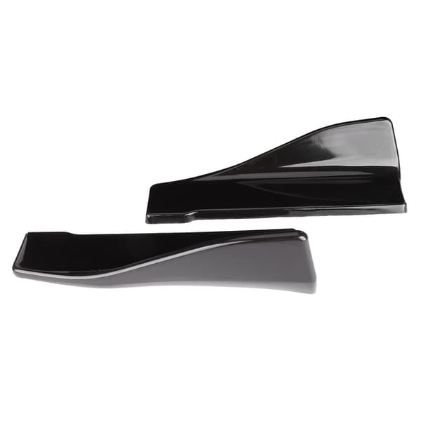 2 stk. Universal Bagagerumsdiffusor Lip Sideskørter Glans Sort med Monteringsskruer