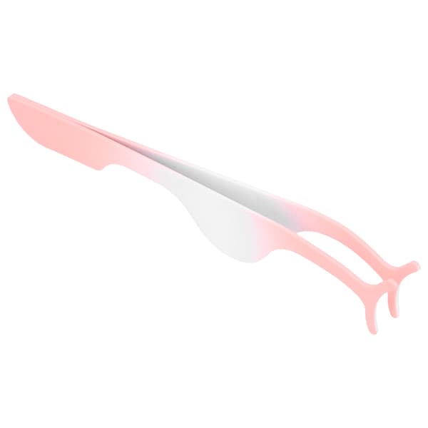 Øjenvippeapplikator i rustfrit stål Bærbar falske øjenvippepincet Clip Makeup Tool Gradient Orange