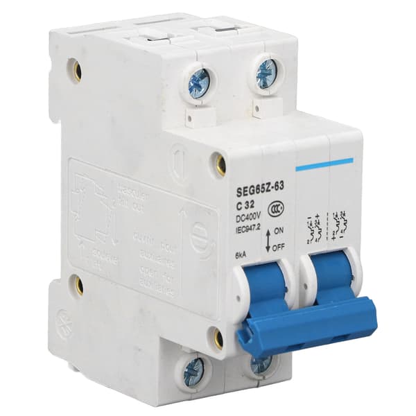 DC Miniature Circuit Breaker 2P 6KA 400V Luftkontakt til Solpanelsystemer Grid C32 32A