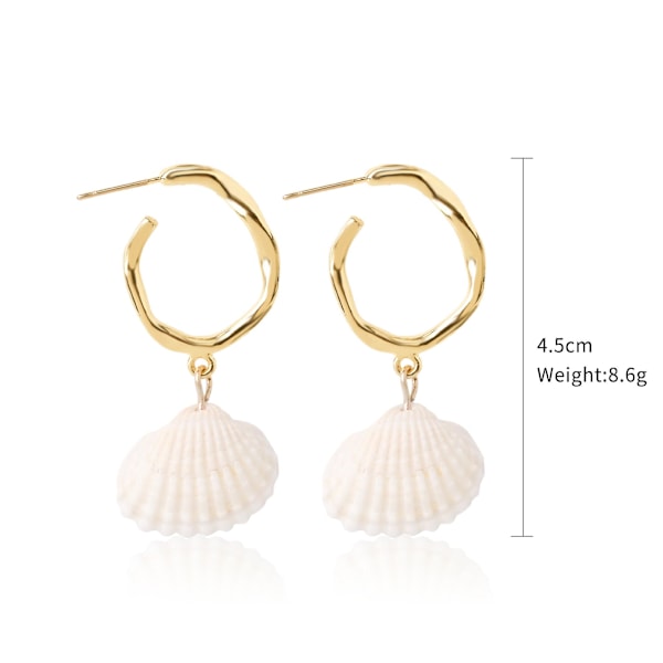 Örhängen Bohemia Shell Modesmycken B2337 E1903-22