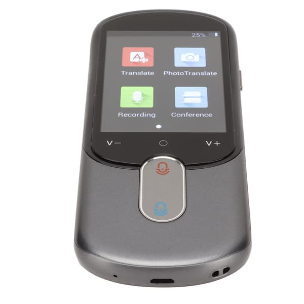 Smart Translator 2.88 Tommer Touchscreen Real Time Tovejs Oversættelse Bærbar Intelligent Stemmesprog Oversætter Grå