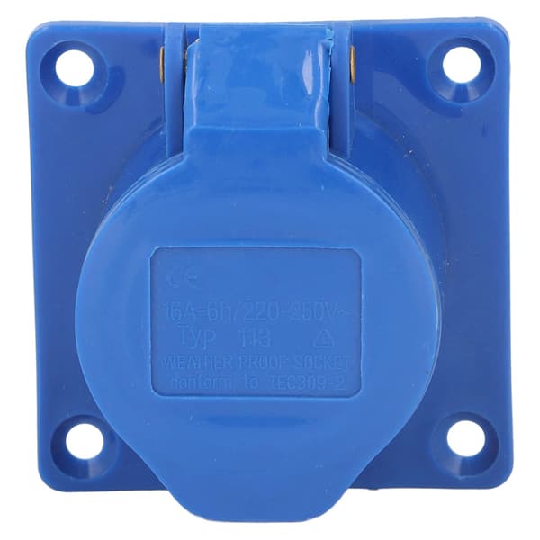 3-benet industriel stik PC messing blå CEE strømudtag IP44 220-250V
