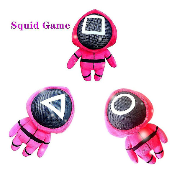 22 cm squid game plyschleksak Söt tecknad docka man i rött Square