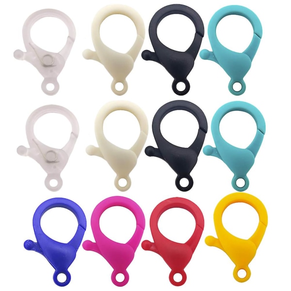 40 st Multi-color Premium Hållbar Hummer Claw Spänne Lanyard Snap krokar för smycken tillverkning Nyckelring