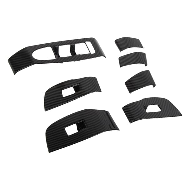 7. generations tør carbonfiber stil skifteknap panel cover til Mazda 3 Hatchback Sedan CX-30