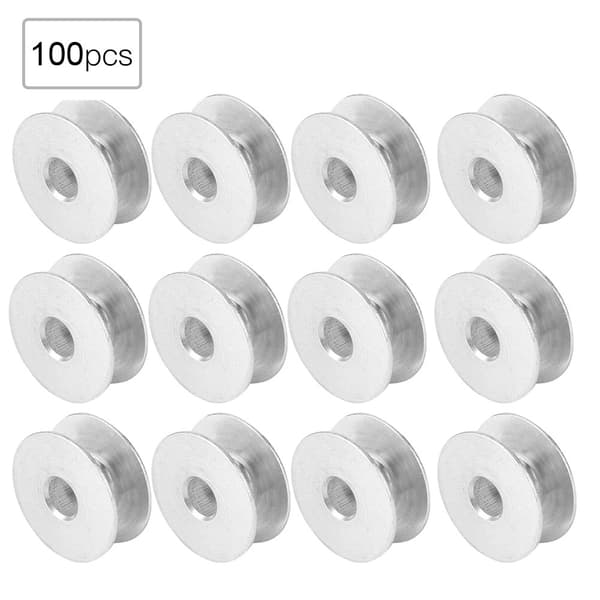 100 aluminiumspoler til flade symaskinedele