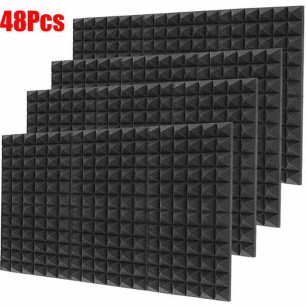 bitar 30CM Vattentät Anti-fukt Ljudisolering Skum Akustisk skumskivor Kilabsorption Studio KTV Tillbehör 12*
