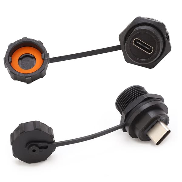 Vanntett USB-kontakt gjenget hunpanelmontering industrielt tilbehør E10TPC TF F
