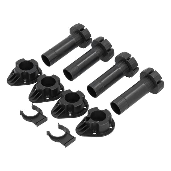 Justerbara ABS Skåpfötter 4-pack Svarta Möbelstödben