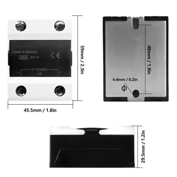 BRM 25LA SSR Solid State Relæ Elektronisk Industrielt Tilbehør Aluminium Base