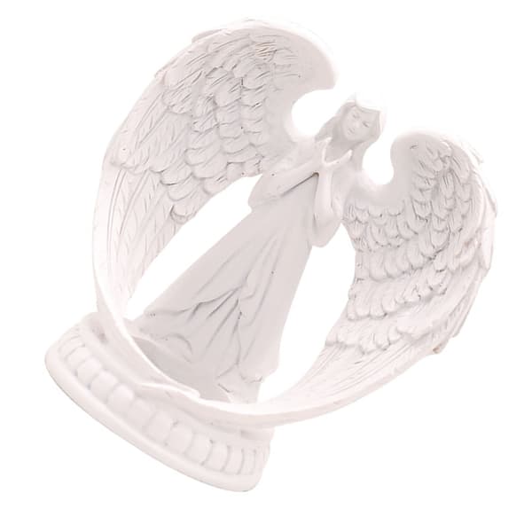 Hvit Vinge Engel Bön Statue Lysestake 5x5 cm Bryllup Hjem Dekor