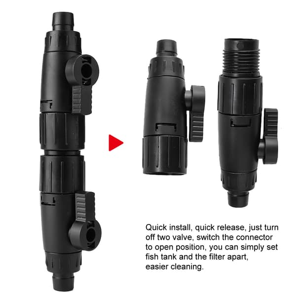 Akvaarion letkun pikaliitin 12mm 0.5in