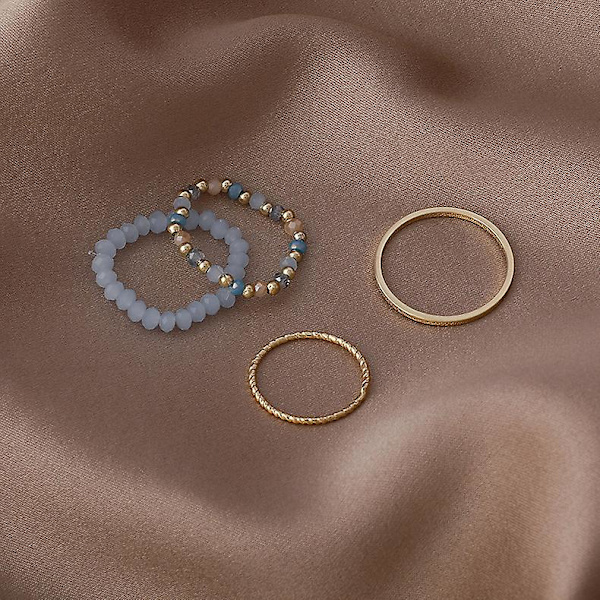 Ringsæt Krystal Farverige piger&#39; Modesmykker Ac3883 A53