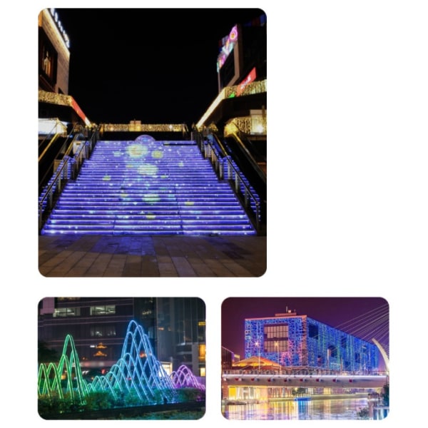 LED-remsljus färgglad flexibel ljusstav lågspänningstält 12V (infraröd styrenhet + 20 meter set)
