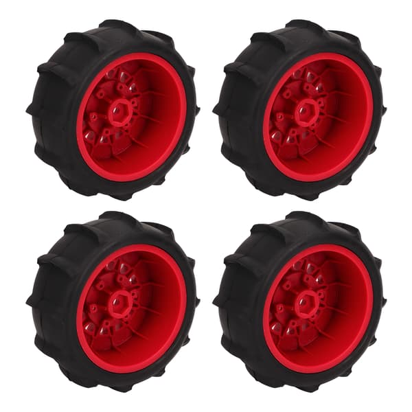 4 ST RC Bil Snöhjul Tjocka Viktade Däck 12mm 14mm 17mm Hex Röd