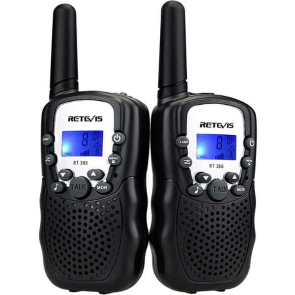 Retevis RT388 Walkie Talkie för barn, uppladdningsbar långdistansleksakspresent för 3-12 år gamla pojkar, VOX ficklampa, för camping,