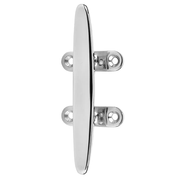 Båtklamp i rustfritt stål, speilpolert, maritimt lett tilbehørsbase med klamper 8 tommer
