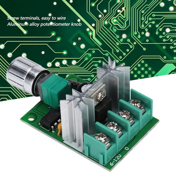 6V 12V 6A PWM DC Motor Hastighetskontroller Høy Effektivitet Trinnløs Regulator