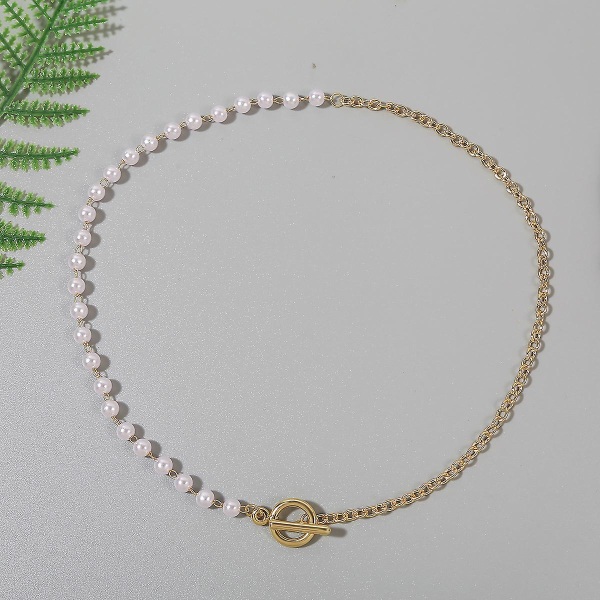 Kaulakoru epäsäännöllinen Pearl Choker muotikorut B1540 N2106-31