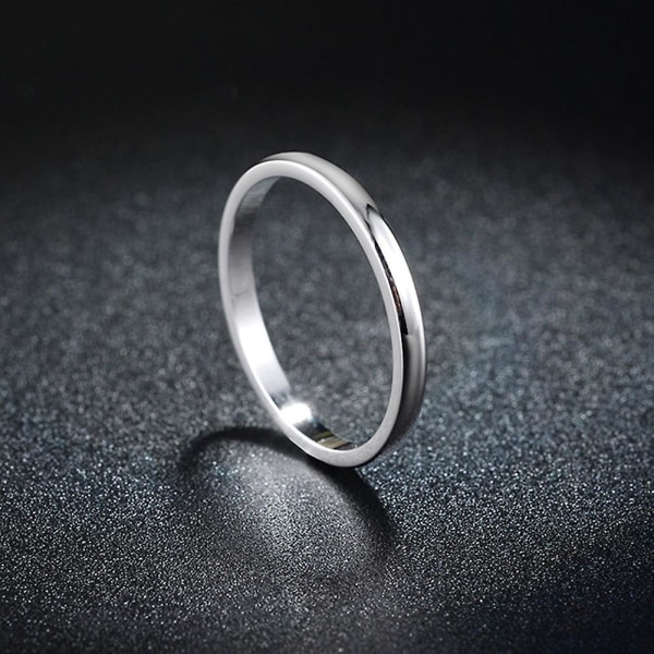 Minimalistisk kuppelformede polerede kvinder bryllup forlovelsesbånd fingerring smykker gave US 10